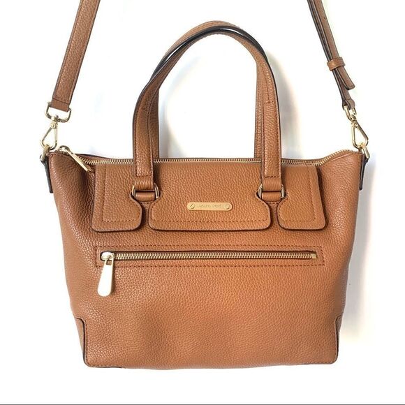 Michael Kors Handbags - MICHAEL KORS MACKENZIE LEATHER SATCHEL ACORN